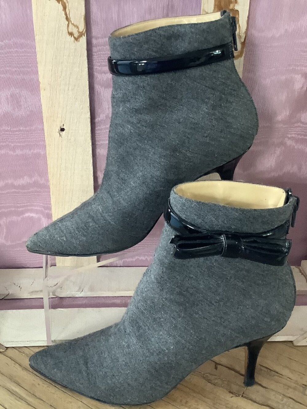 Kate Spade Gray Boots with Bow Size 6B